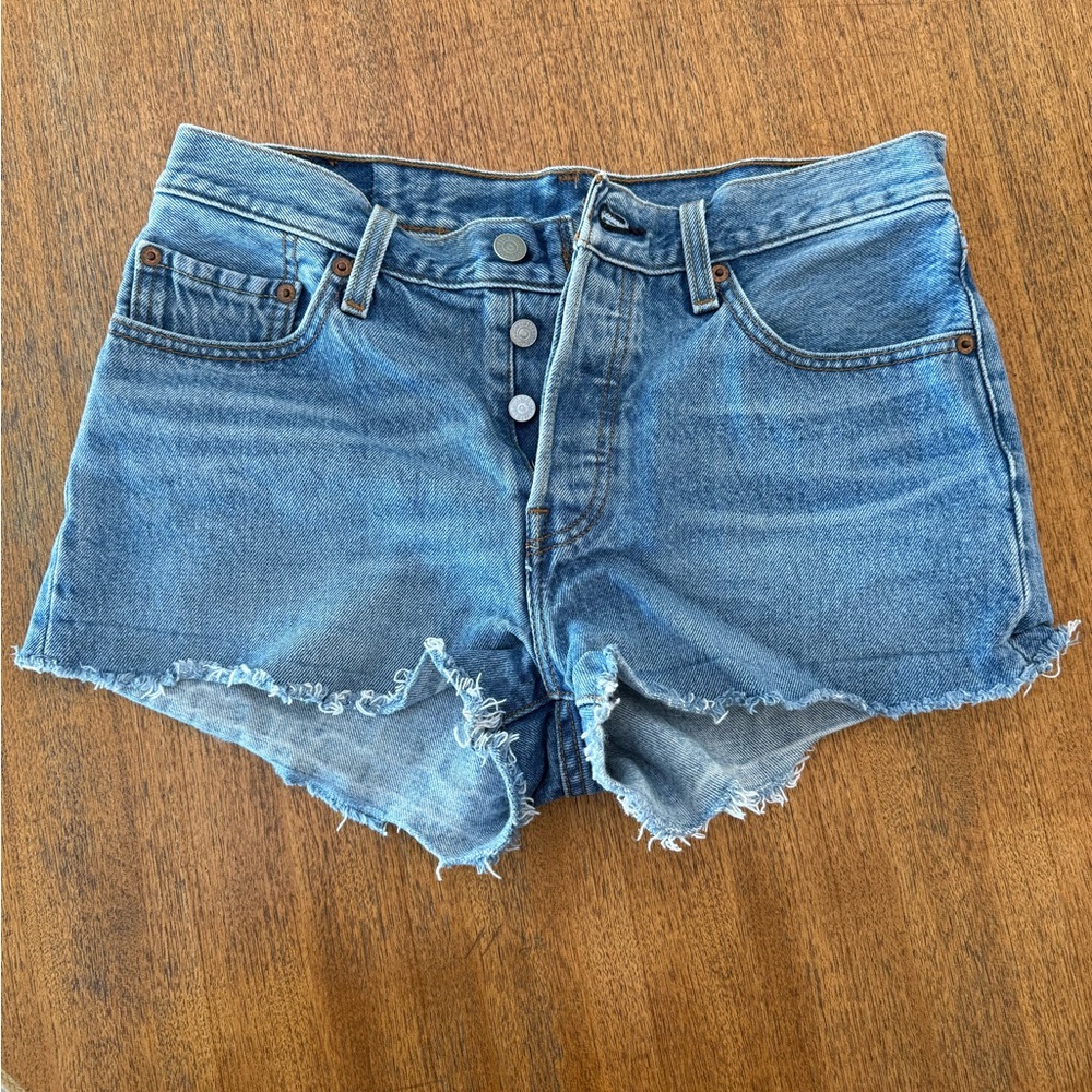 Levi's Blue Jean Shorts Distressed Cut-Offs